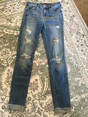 Hollister Distressed Light Blue Skinny Jeans